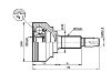 Gelenksatz, Antriebswelle CV Joint Kit:39101-CA000